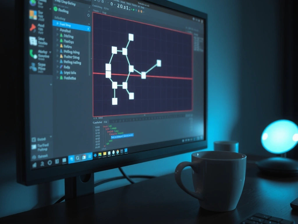Editor viewport with node graphs